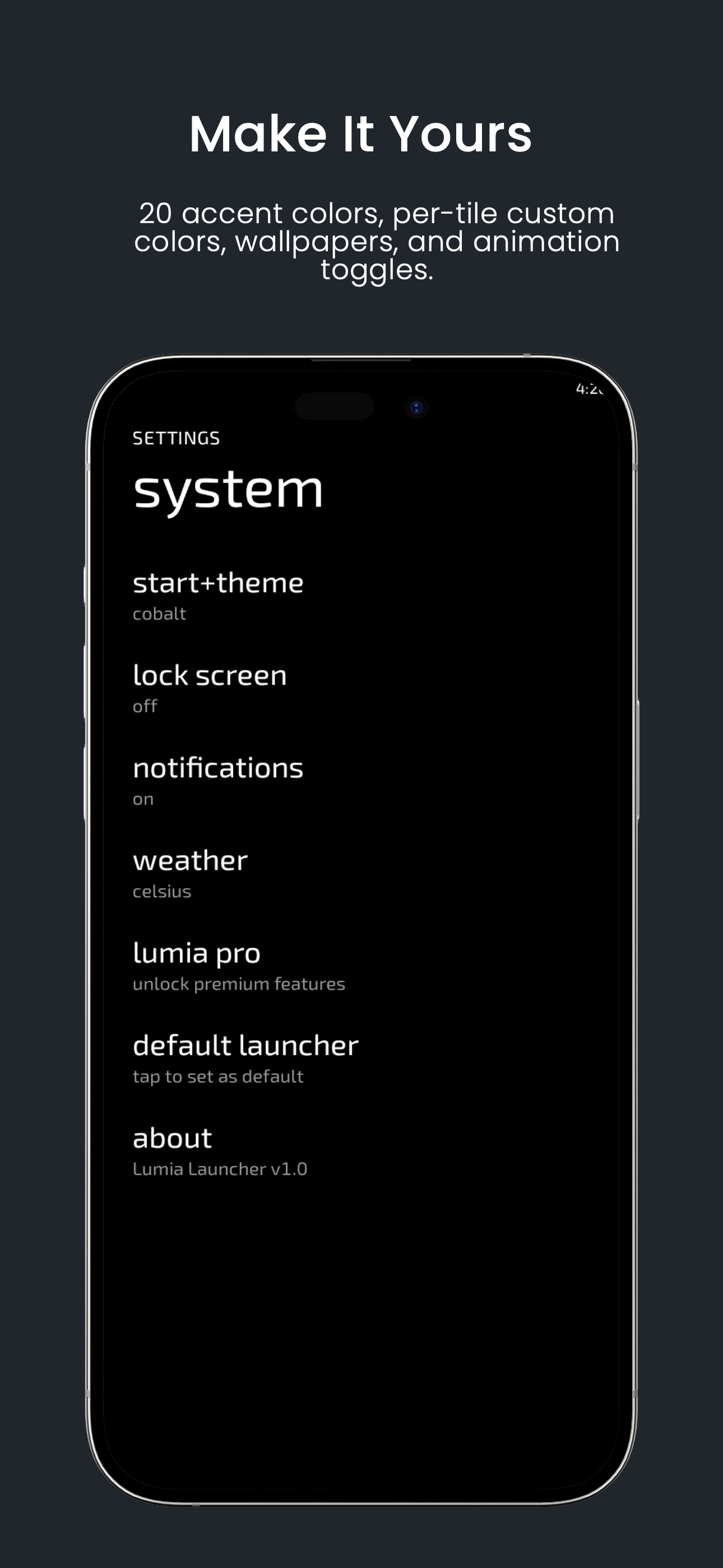 Lumia Launcher screenshot